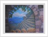 Wall Art by Allyson, vineyard Mural, landscape mural, vineyard mural, hand painted mural, mural, wall art